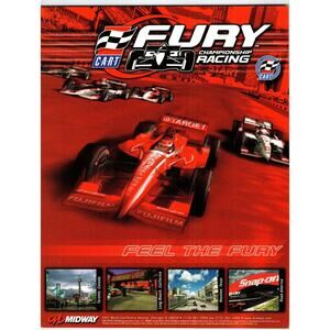 1999 CART Fury Championship Racing Arcade Flyer Midway Racing Game